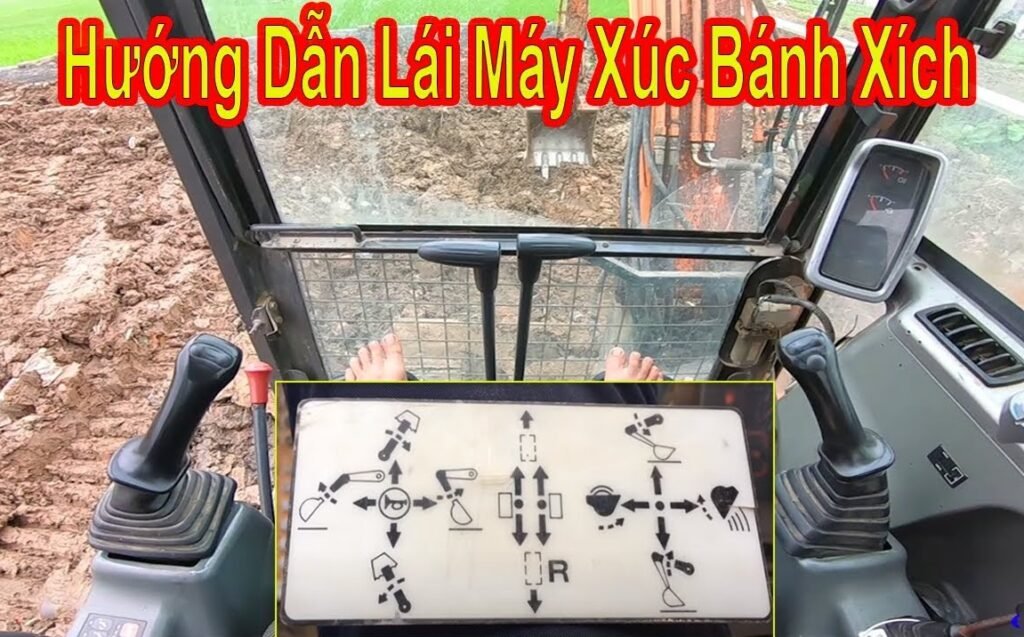 Hướng dẫn lái máy xúc bánh xích